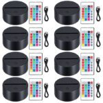 Craft Set Of 8 3D LED Light Bases