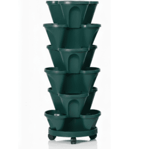 6 Tier Planter with Wheels - Stackable Vertical Garden